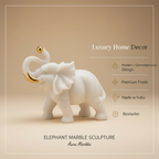 Marble Elephant Gold (Single) | 10x8x4 inch