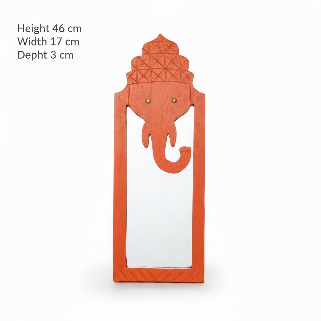 Orange Elephant Mirror | 46x17x3cm