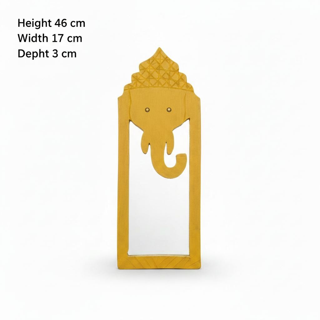 Yellow Elephant Mirror | 46x17x3cm
