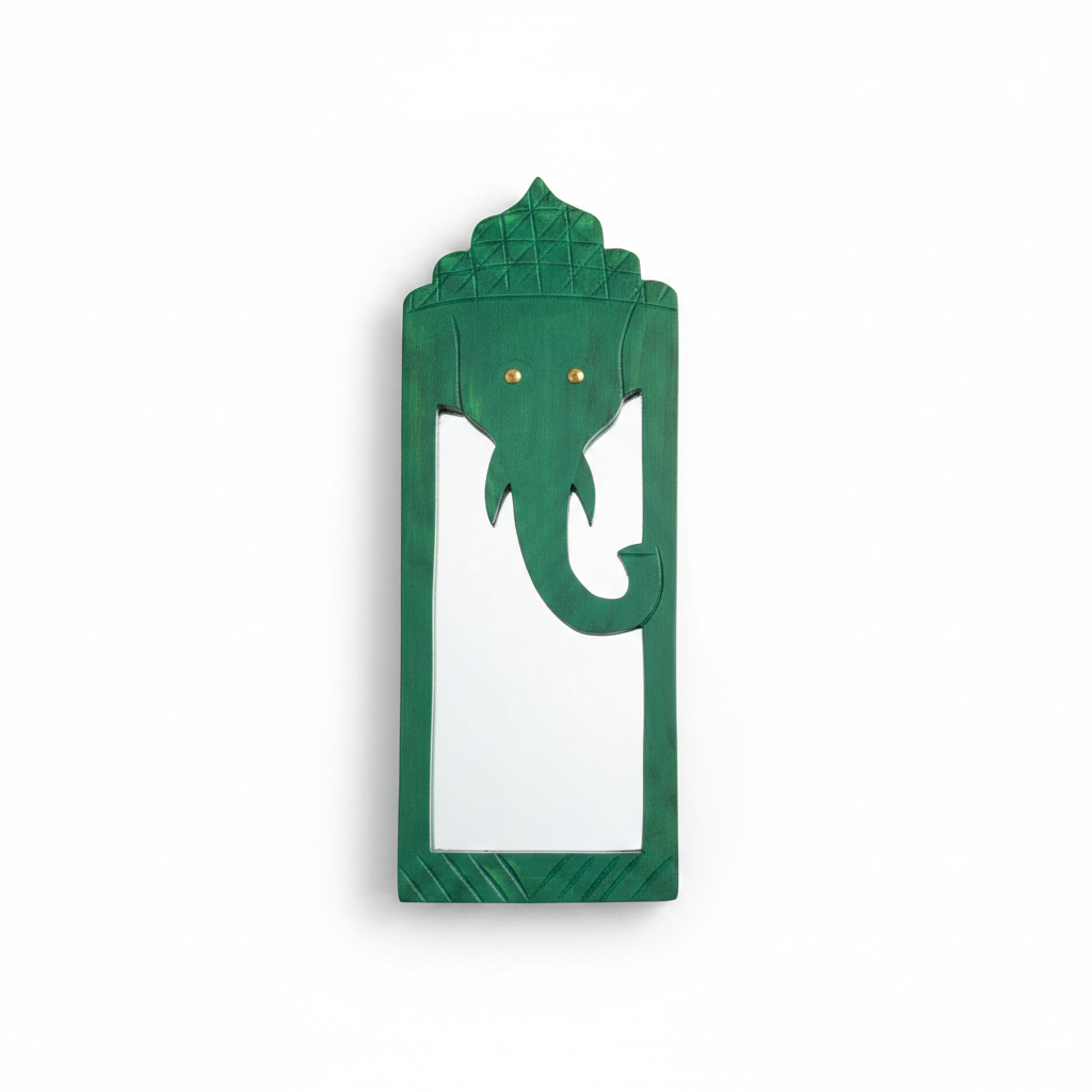 Green Elephant Mirror | 44x16x2.5cm