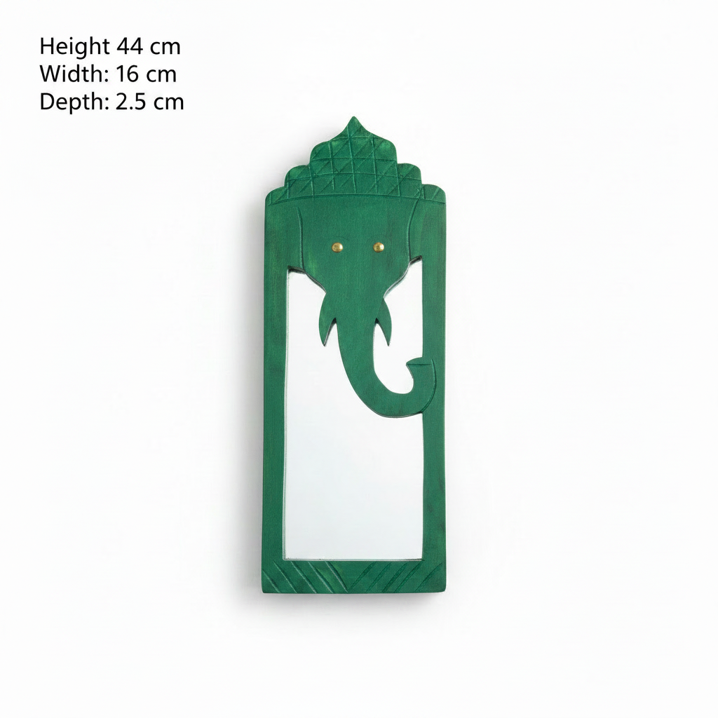 Green Elephant Mirror | 44x16x2.5cm
