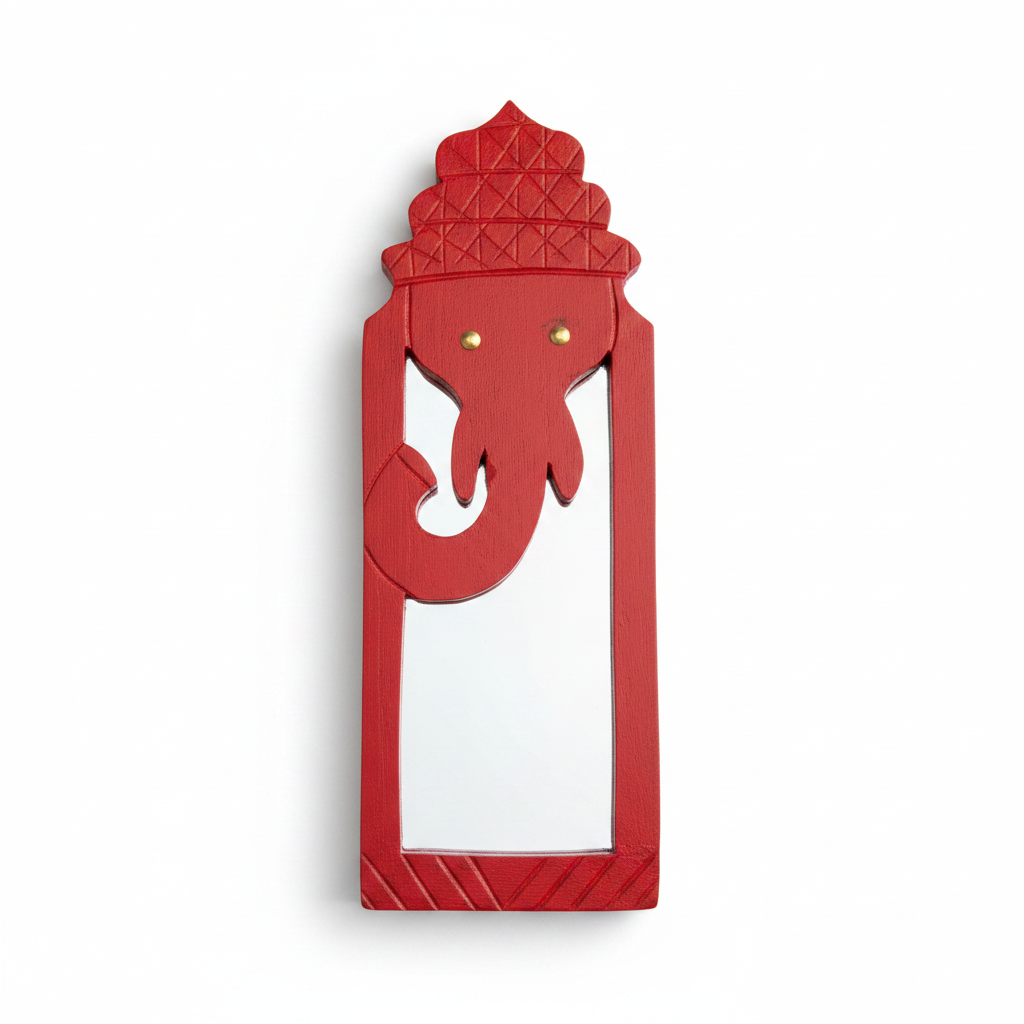 Red Elephant Mirror | 39x14x2.5cm