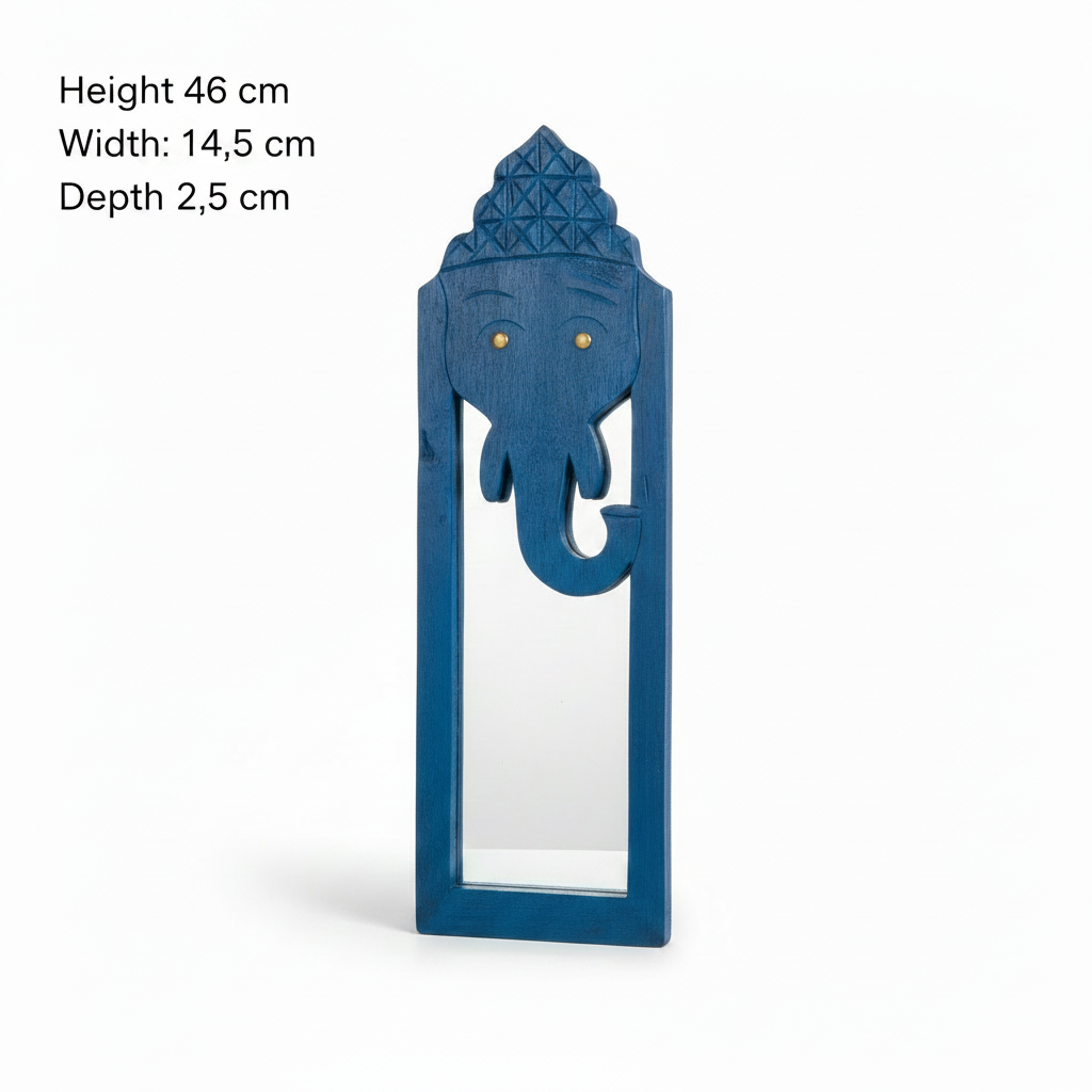 Blue Elephant Mirror | 46x14.5x2.5cm