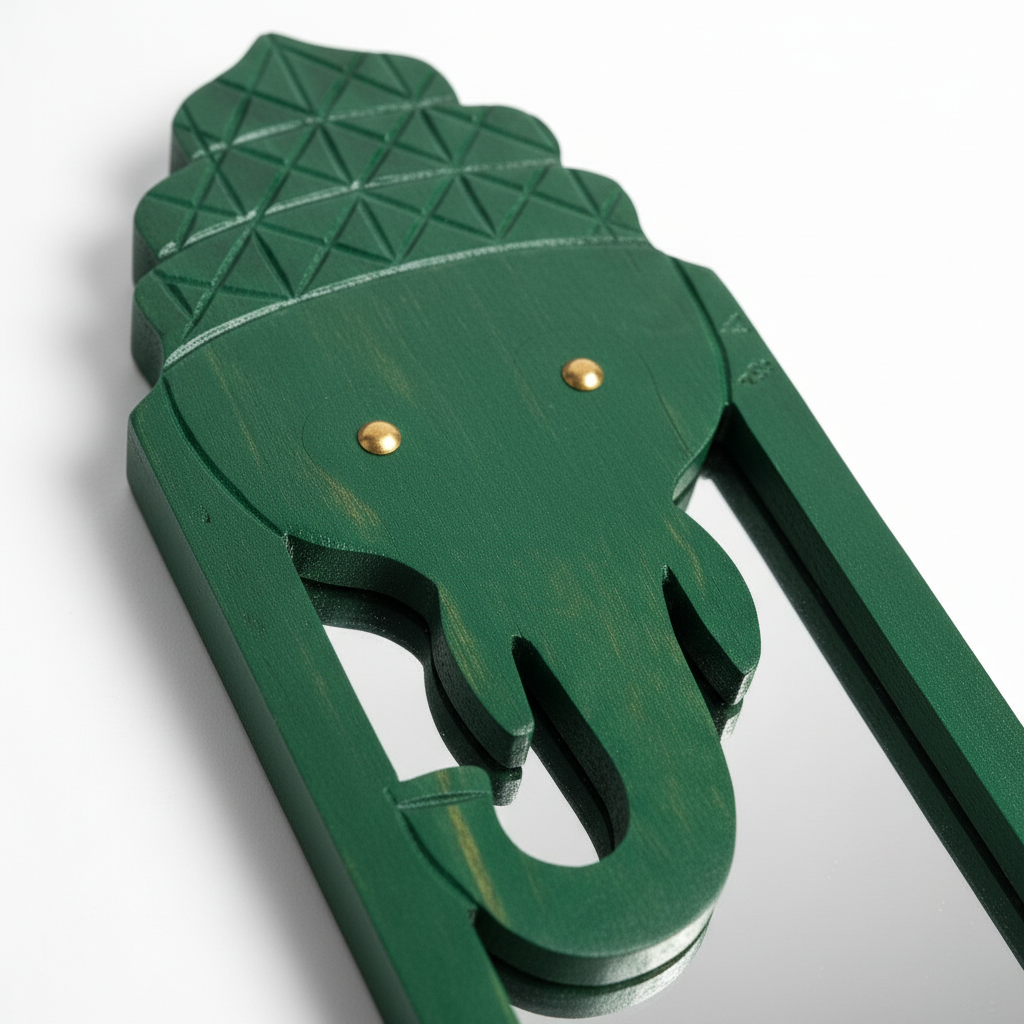 Green Elephant Mirror | 44x15x2.5cm