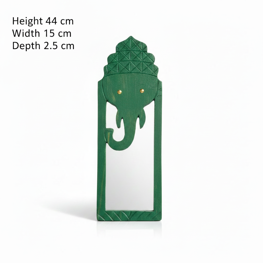 Green Elephant Mirror | 44x15x2.5cm