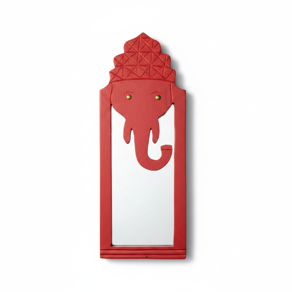 Red Elephant Mirror | 43x17x2.5cm