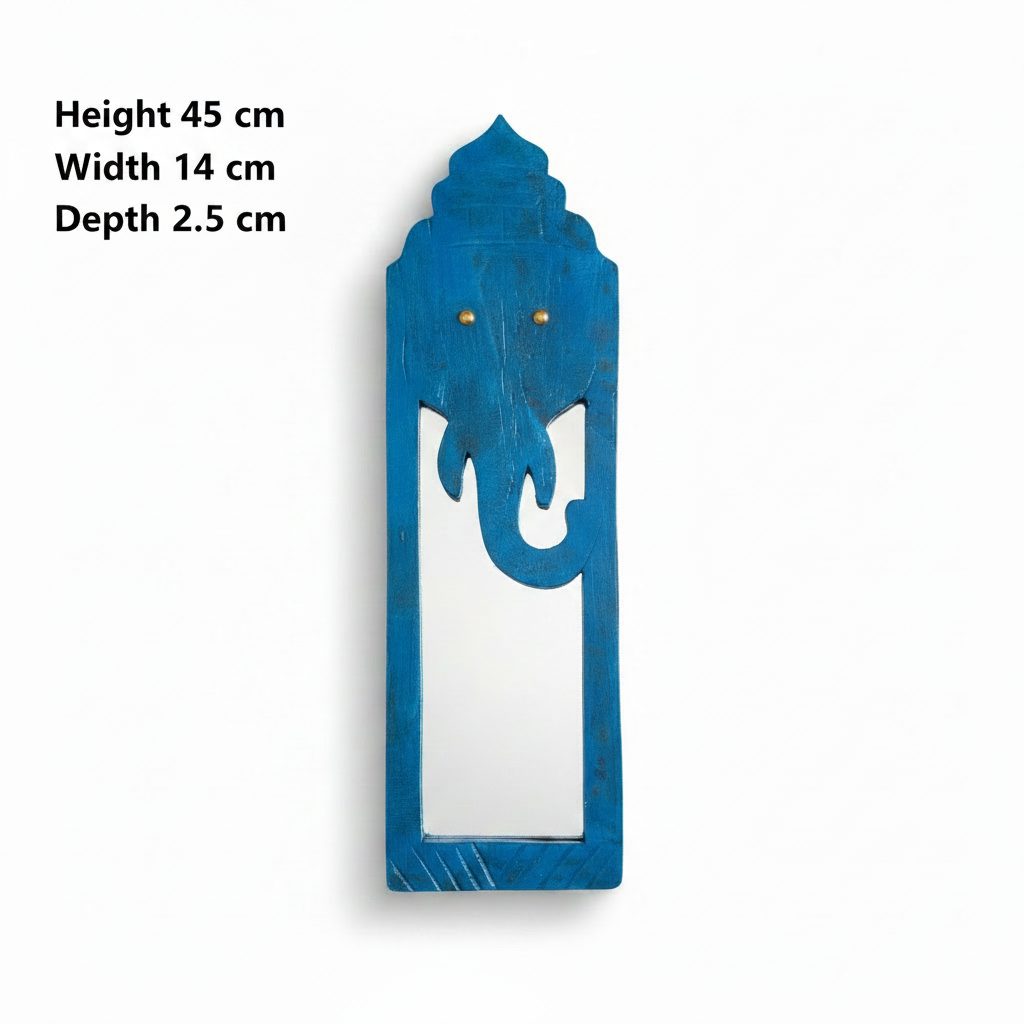 Blue Elephant Mirror | 45x14x2.5cm