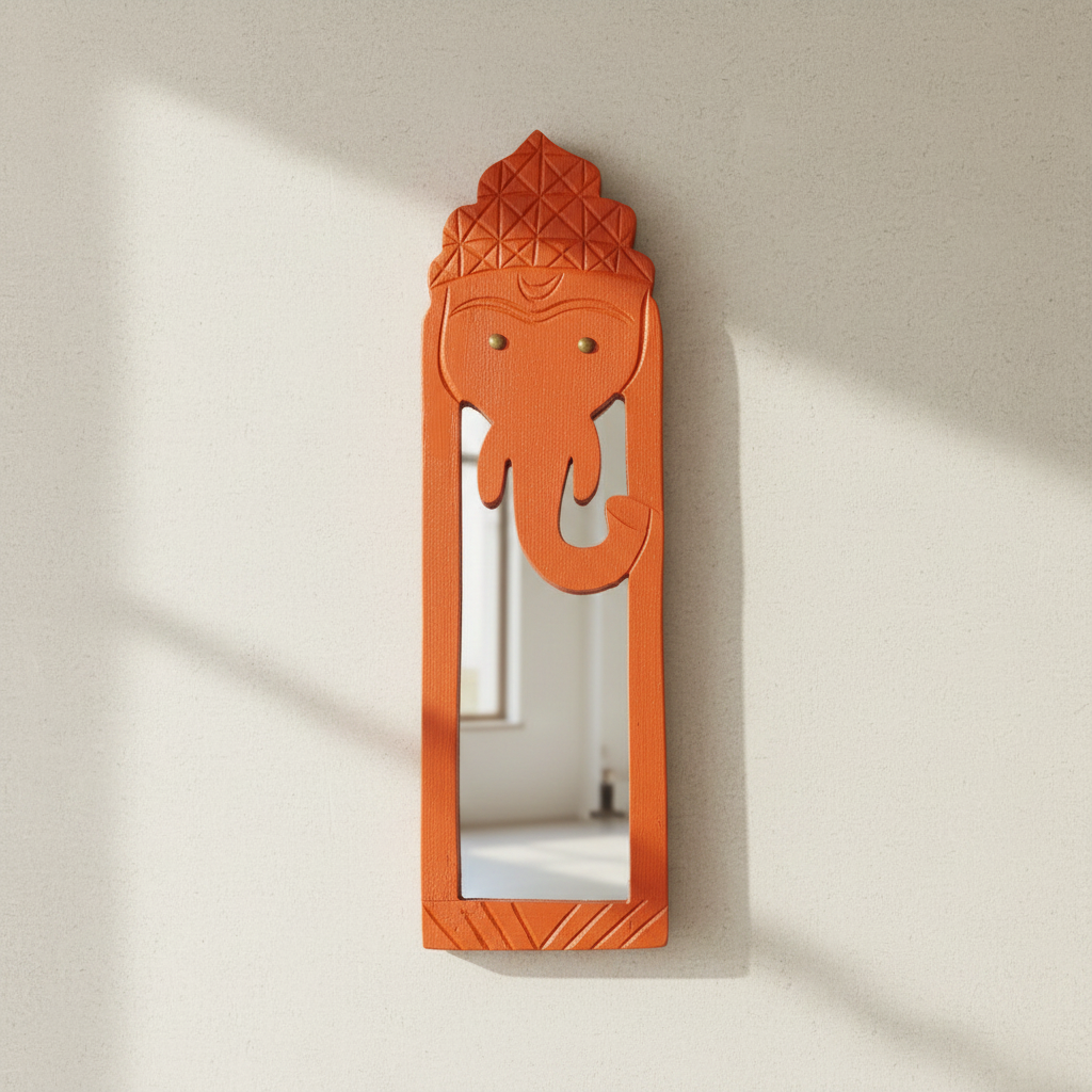 Orange Elephant Mirror | 45x14x2.5cm