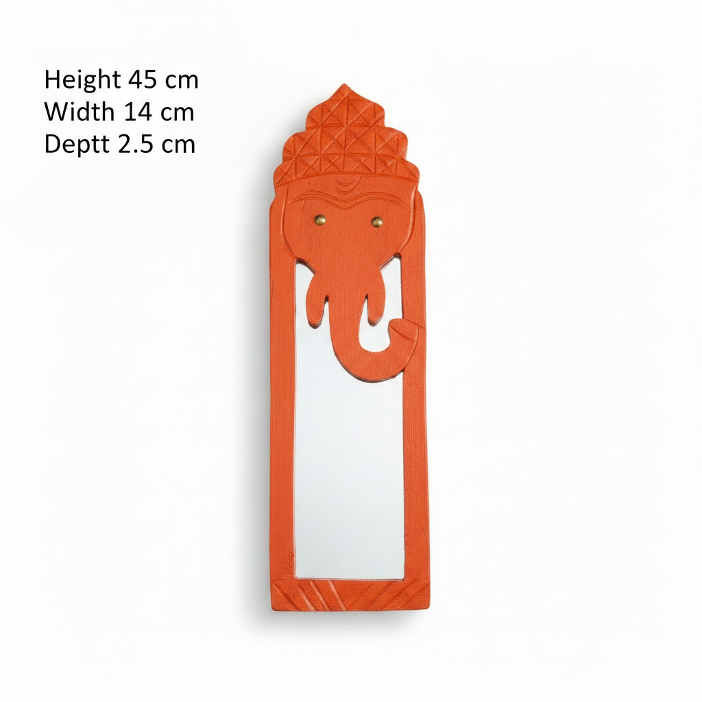 Orange Elephant Mirror | 45x14x2.5cm