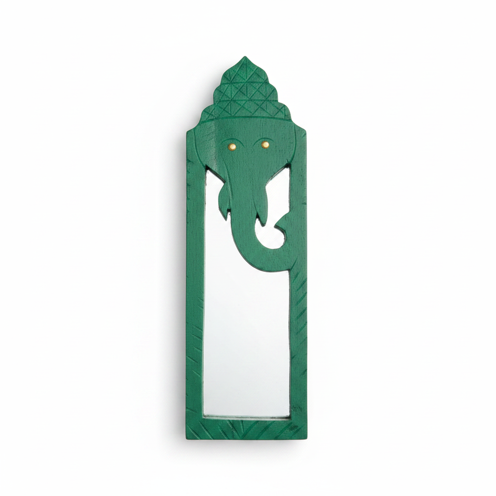 Green Elephant Mirror | 45x14x2.5cm