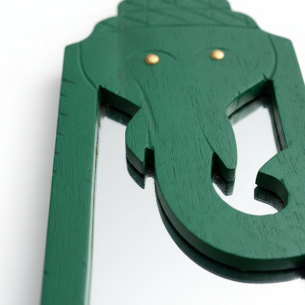 Green Elephant Mirror | 45x14x2.5cm