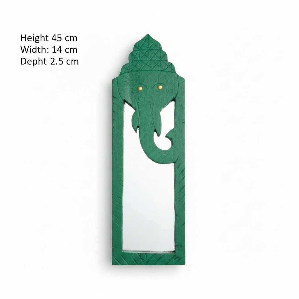 Green Elephant Mirror | 45x14x2.5cm
