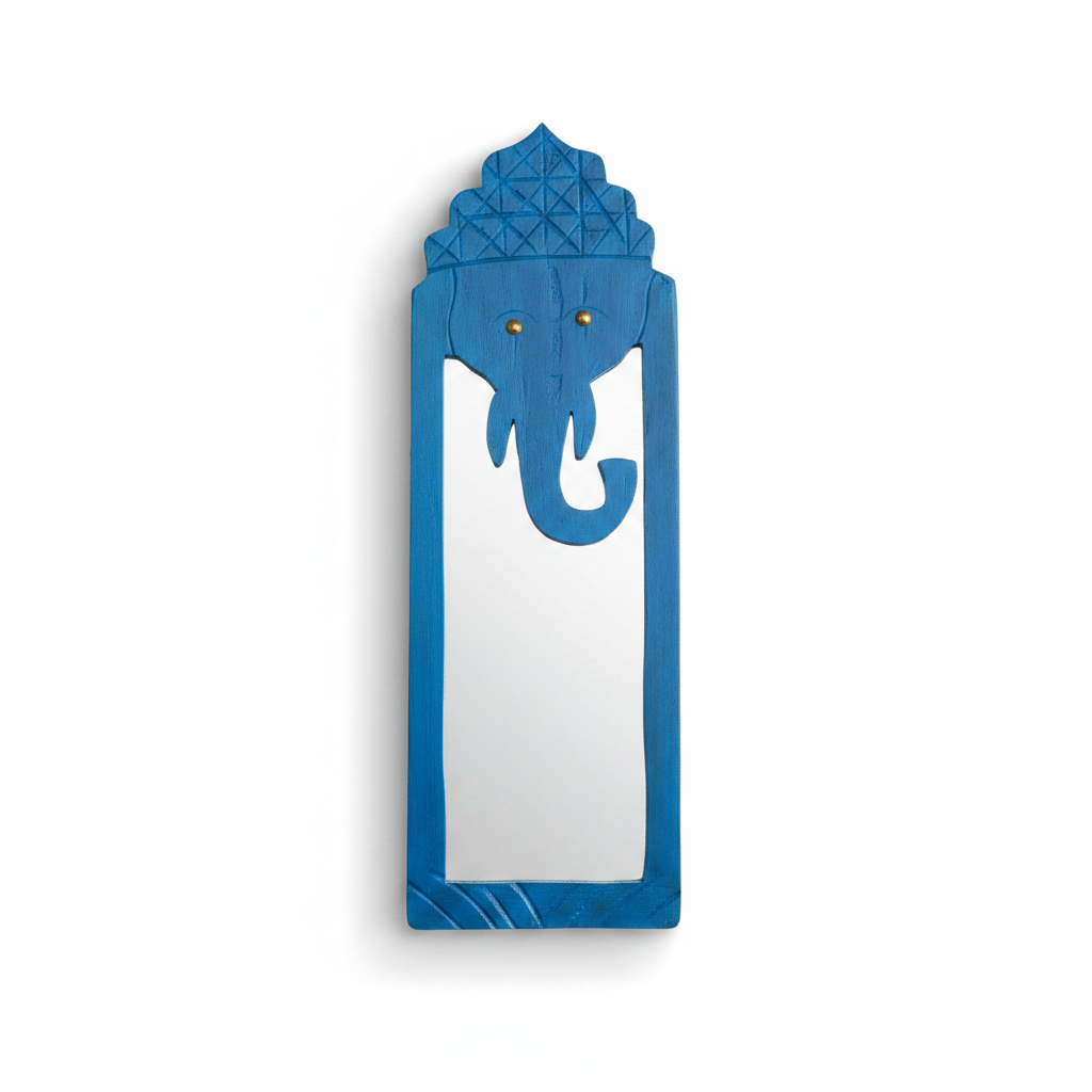 Blue Elephant Mirror | 50x16.5x2.5cm