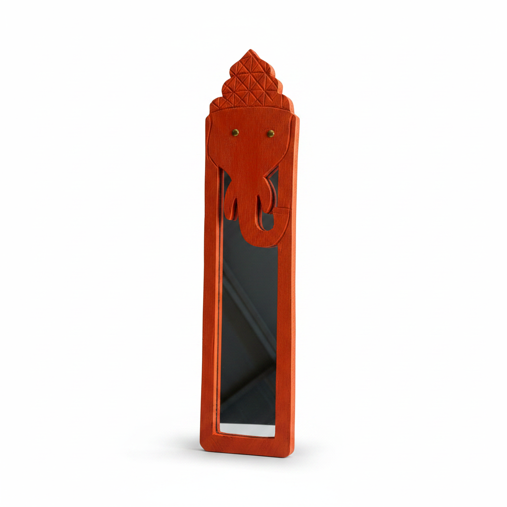 Red Elephant Mirror | 53x12.5x2.5cm
