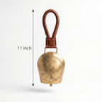 Cow Bell Brass Finish | Nandi Ji motif | 11 inches