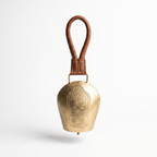Cow Bell Brass Finish | Buddha motif | 11 inches