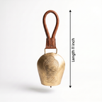 Cow Bell Brass Finish | Buddha motif | 11 inches