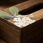 Handpainted Tissue Box | White Flower Motif | 23x13x8 cm