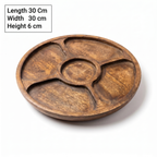 Rotating Wooden Platter | 30x30x6 cm