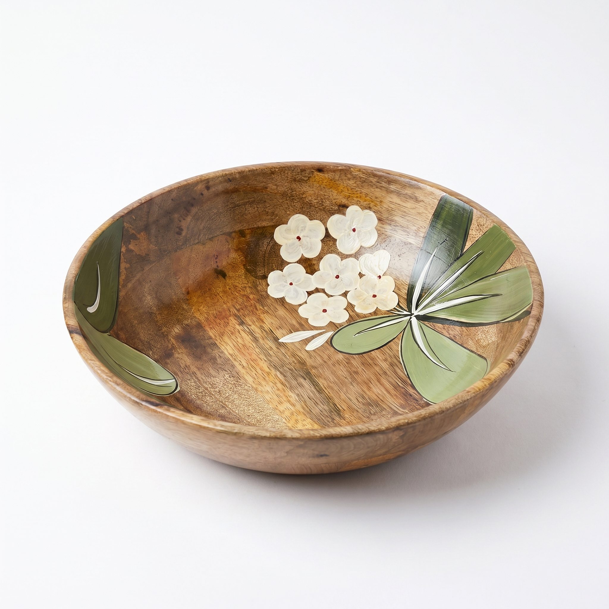 Handpainted Salad bowl | Laquer Finished | 25x25x4.5cm