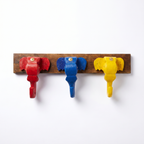 Wooden Elephant Keychain Holder | Brown Base | 7x17x3 Inch | Assorted Colours