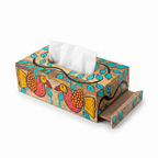 Handpainted Tissue Box | Bird Motif | 23x13x8 cm