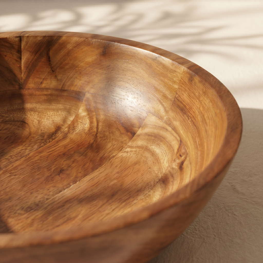 Wooden Acacia Salad Bowl | 27.5x27.5x7cm