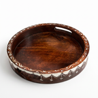 Wooden Handpainted Tray | 30x30x4.5 cm