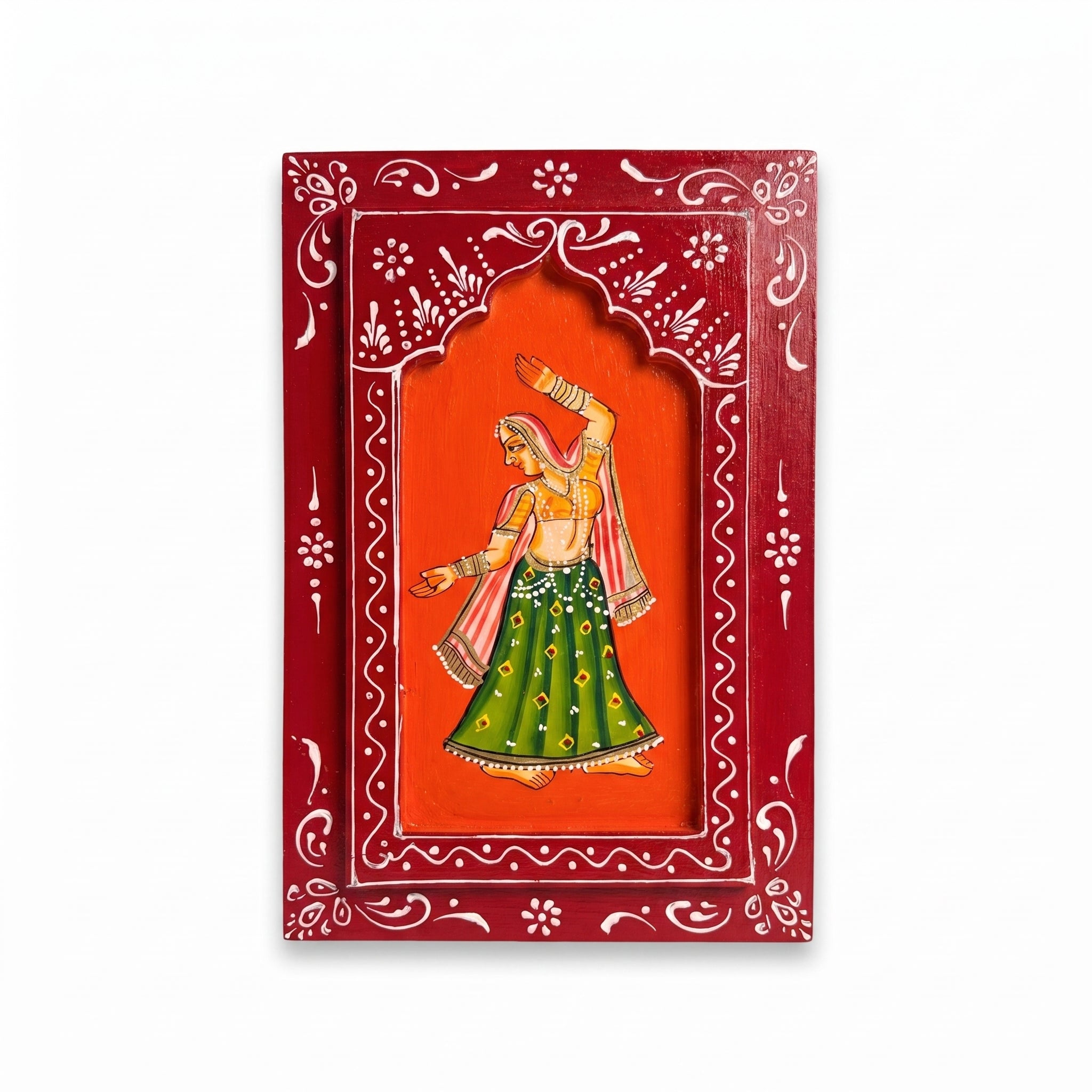 (Set of 3) Wooden Handpainted Frame | Dancing Ladies | 30x20x3cm per frame