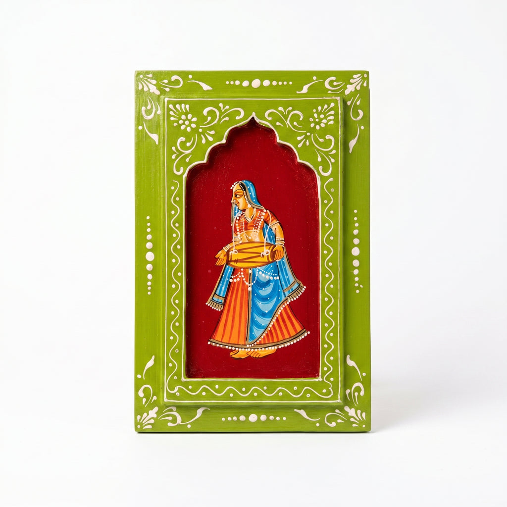 (Set of 3) Wooden Handpainted Frame | Dancing Ladies | 30x20x3cm per frame