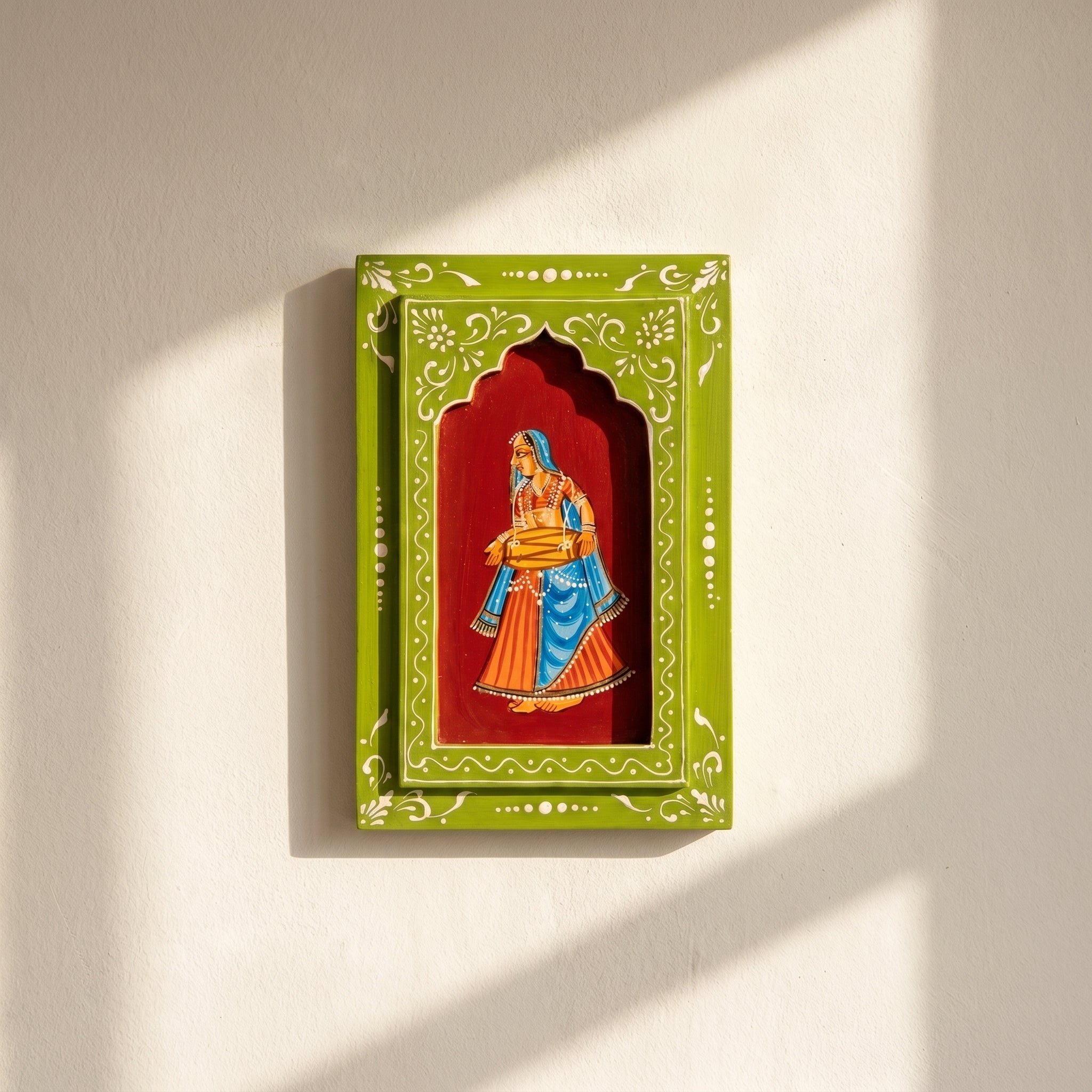 (Set of 3) Wooden Handpainted Frame | Dancing Ladies | 30x20x3cm per frame