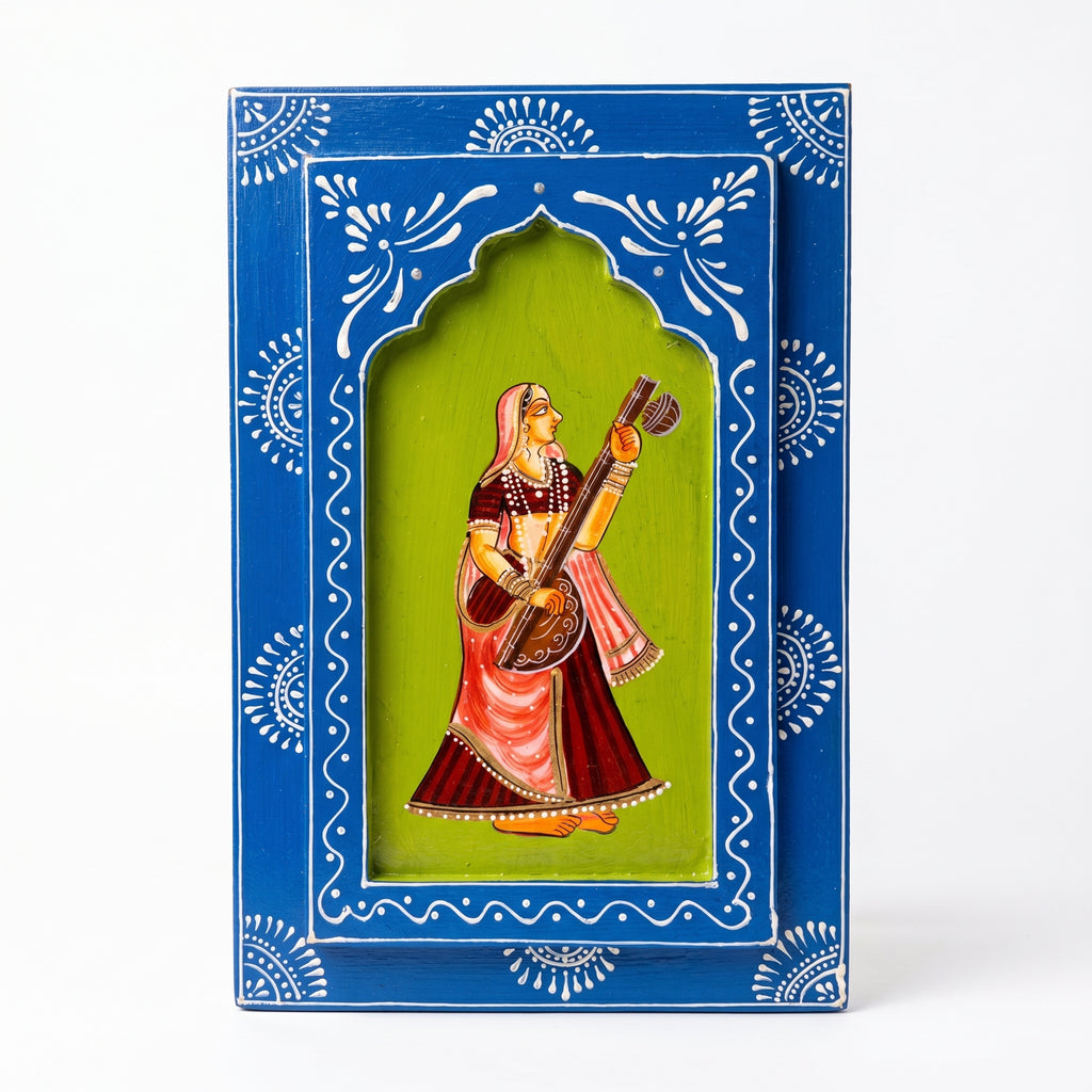 (Set of 3) Wooden Handpainted Frame | Dancing Ladies | 30x20x3cm per frame