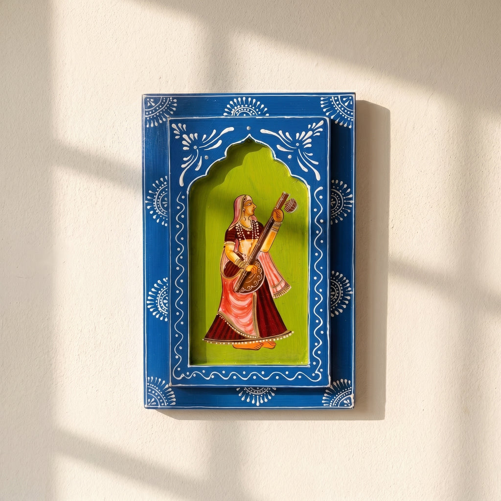 (Set of 3) Wooden Handpainted Frame | Dancing Ladies | 30x20x3cm per frame