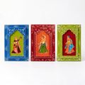 (Set of 3) Wooden Handpainted Frame | Dancing Ladies | 30x20x3cm per frame
