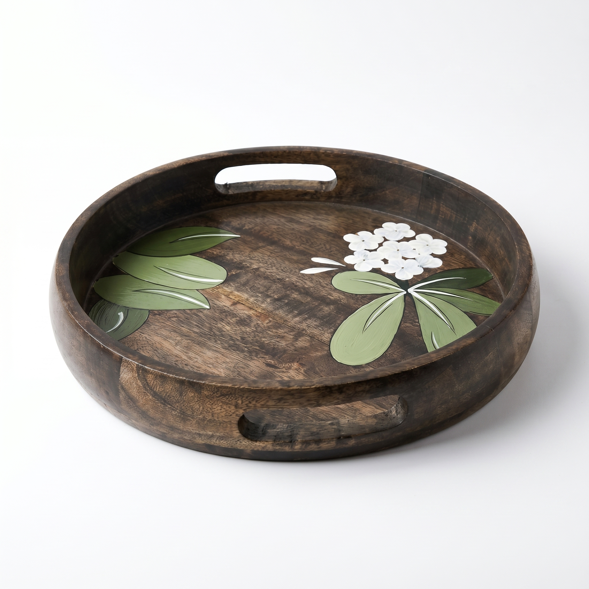 Handpainted Serving Wooden Tray | 29.5x29.5x5cm