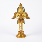 Brass Garuda | White Marble Finish | 11.5 Inch