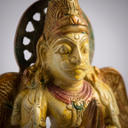 Brass Garuda | White Marble Finish | 11.5 Inch
