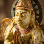 Brass Garuda | White Marble Finish | 11.5 Inch