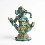 Brass Ganesha Idol | Blue Distress Finish | 5 Inch