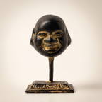Brass Laughing Buddha (Small)| Black Finish | 3.5 Inch