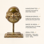 Brass Laughing Buddha (Small) | Brown-Green Finish | 3.5 Inch