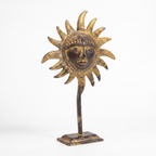 Brass Sun Table Decor | Black-Gold Finish | 17.5cm