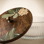 Glass Roti Box | Handpainted Top | 8.5x8.5x3 Inches
