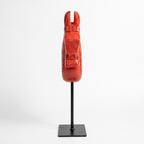 Wooden Horse on Metal Stand | Red | H -13.5 inch & 4x3 inch base