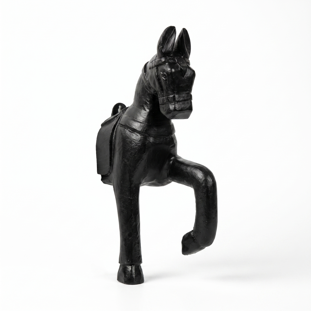 Wooden Horse Wall Hanging | Black | 13.5x6x3.5 inch