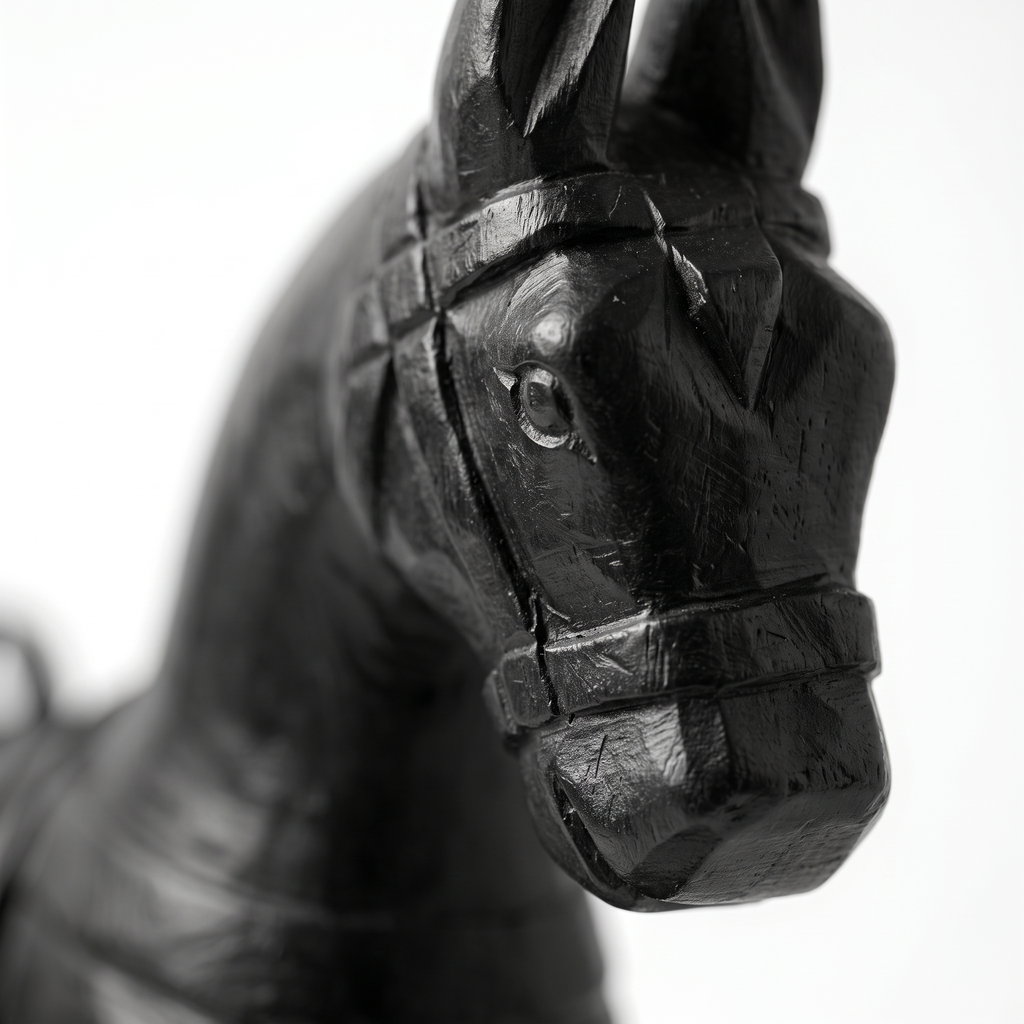 Wooden Horse Wall Hanging | Black | 13.5x6x3.5 inch