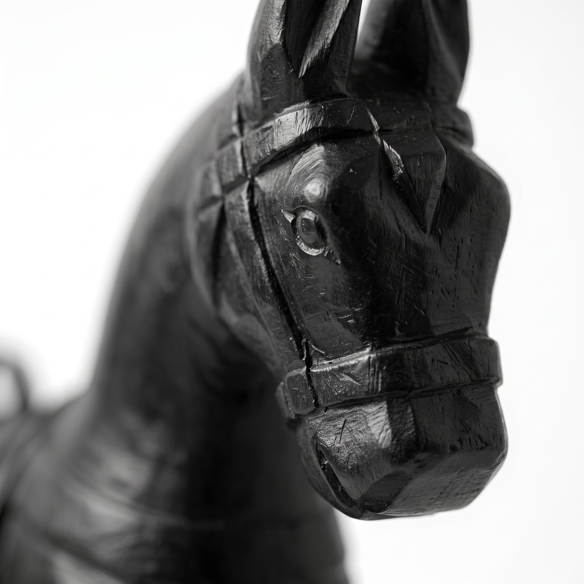 Wooden Horse Wall Hanging | Black | 13.5x6x3.5 inch