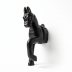 Wooden Horse Wall Hanging | Black | 13.5x6x3.5 inch