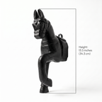 Wooden Horse Wall Hanging | Black | 13.5x6x3.5 inch