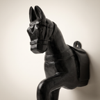 Wooden Horse Wall Hanging | Black | 13.5x6x3.5 inch